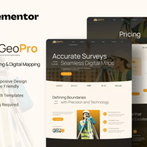 Geopro Land Surveying & Digital Mapping Website Template Elementor Kit