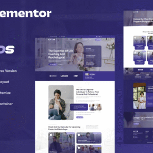 Licos Life Coach & Psychologist Services Website Template Elementor Kit