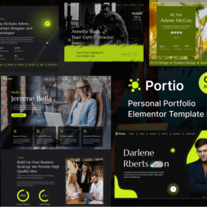 Portio Portfolio Website Template Elementor Kit