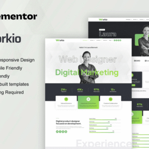 Workio Digital Service & Creative Portfolio Website Template Elementor Kit