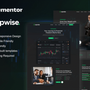 CapWise Trading & Investment Website Template Elementor Kit